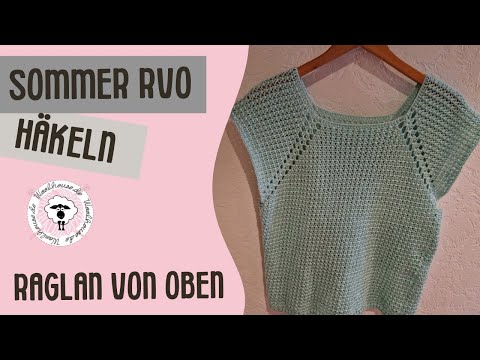 Crochet with Andrea / Summer top / Crochet raglan top