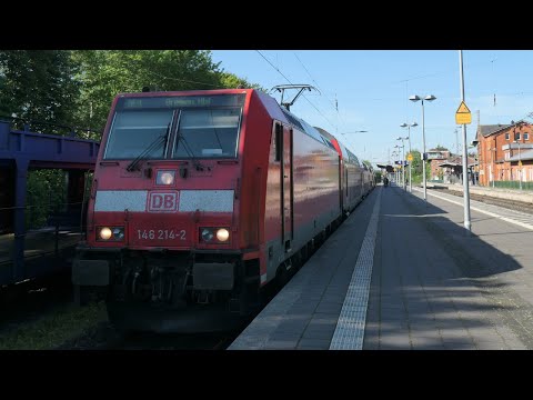 Germany: DB Class 146 leaves Bassum station with a Regional-Express service to Bremen Hbf