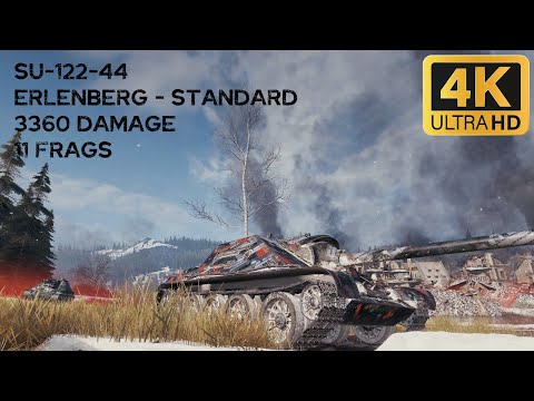 SU-122-44 3,4k damage 11 frags on Erlenberg - World of Tanks