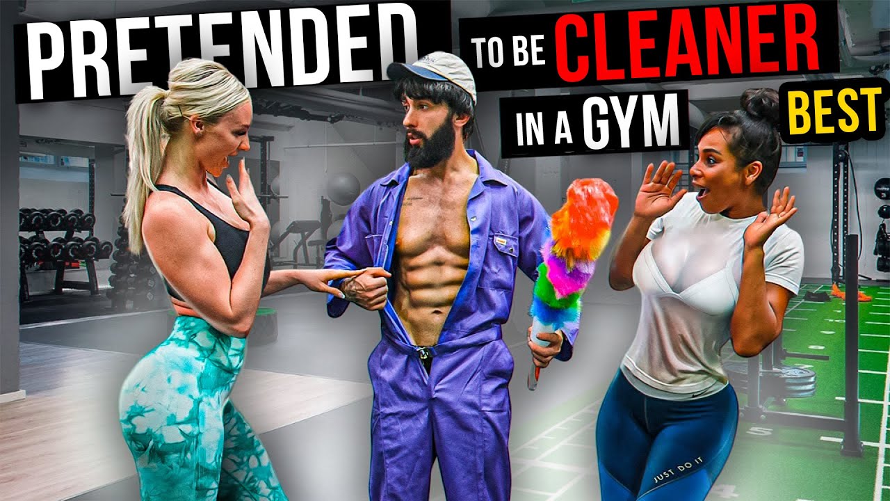 CRAZY CLEANER shocked GIRLS in a GYM prank #2 | BEST Aesthetics in public reactions