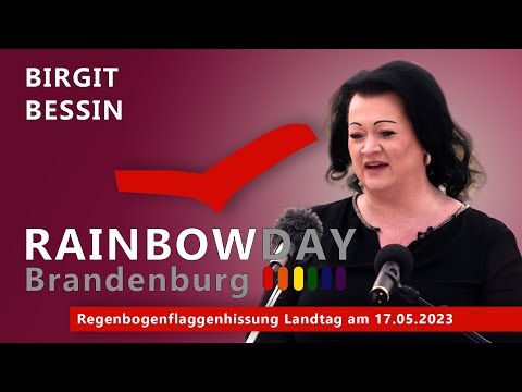 RAINBOWDAY 2023 Landtag Brandenburg - Birgit Bessin (AFD) wird ausgepfiffen