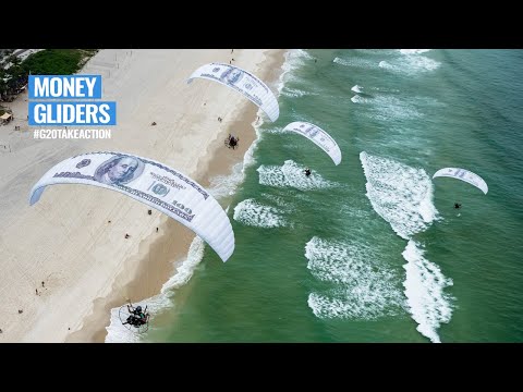 Video Thumbnail: We Flew Giant Money Bills During G20 Rio Summit – Will Leaders Respond? | Transparency International