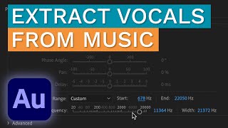 How to Extract Vocals or Instrumental Music From a Mix - Adobe Audition Tutorial