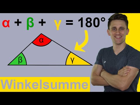 Angle sum in a triangle | Angle theorems #5 | α + β + γ = 180° | Clearly explained