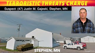 Terroristic Threats Charge In Stephen, Minnesota