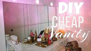 HOW I DIY MY VANITY + Vanity Mirror With Lights ( EASY & AFFORDABLE)