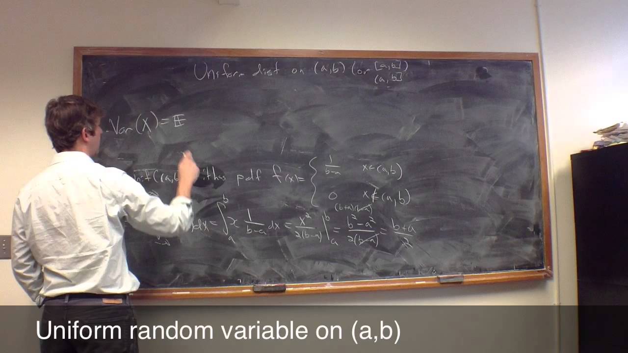 Uniform random variable on (a,b)