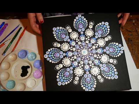 How to paint dot mandalas with Kristin Uhrig-#29  Snowflake