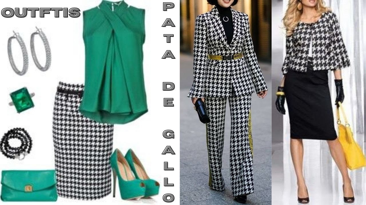 ESTAMPADO PATA DE GALLO, OUTFTIS OTOÑO INVIERNO 2021💞COMO USAR ESTAMPADO PATA DE GALLO😎FASHION PRINT