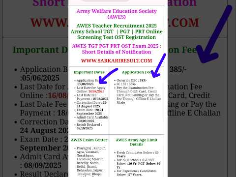 AWES Teacher Recruitment 2025 | Army School TGT, PGT, PRT | AWER JOBS 2025 #prt #tgt #pgt #vacancy