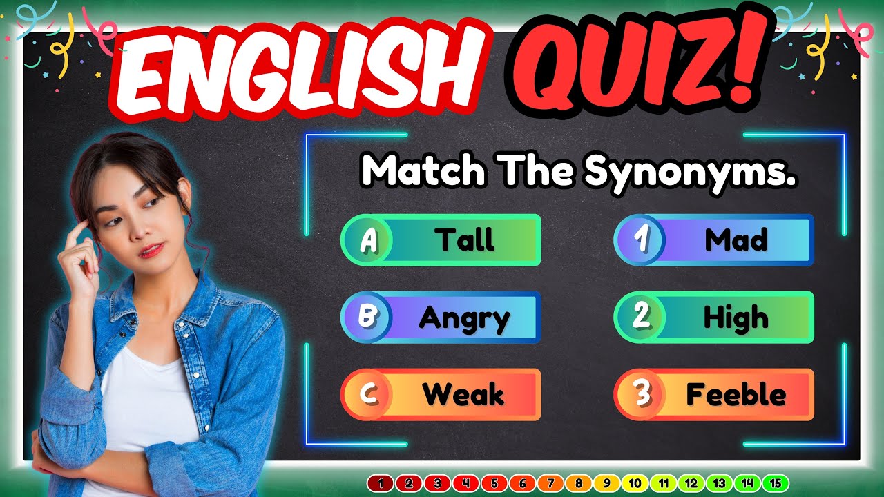 Can You Match All The Synonyms? English Quiz!