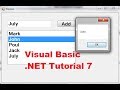 Visual Basic .NET Tutorial 7 - How to use a Listbox ...