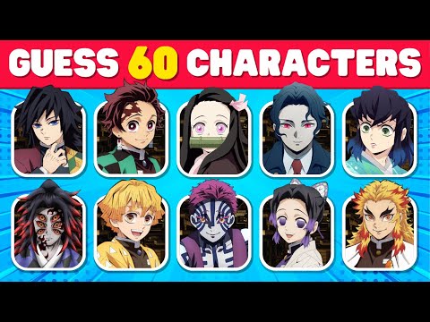 GUESS 60 DEMON SLAYER CHARACTERS 👺⚔️ (Super Easy - Impossible)🔥Kimetsu no Yaiba Season 4 Quiz 🤍