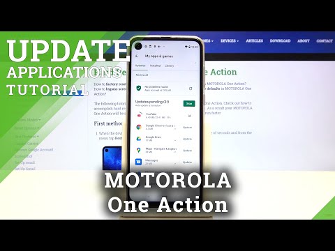 How to Download Newest App Version in Motorola One Action - Update Applications