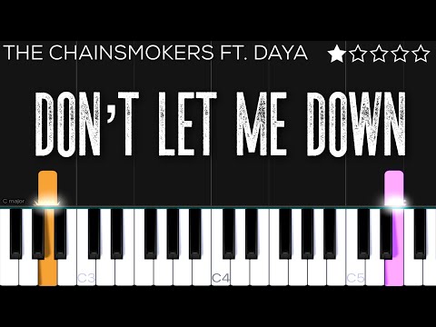 The Chainsmokers - Don’t Let Me Down ft. Daya | EASY Piano Tutorial