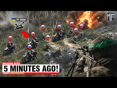 Russian Motorcycle Troops Entering Ukraine Spotted by Ukrainian Snipers - 5 Minutes Later, GONE