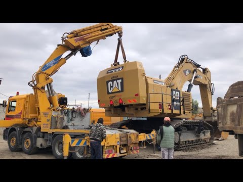Disassembly And Transporting By Side The Huge Caterpillar 6015B - Sotiriadis Mining Works