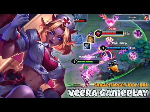 Veera Mid Lane Pro Gameplay | Best Burst Damage Dealer | Arena of Valor Liên Quân mobile CoT