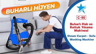 CLEANVAC C90 BUHARLI HALI KOLTUK YIKAMA MAKİNESİ / C90 STEAM CLEANİNG 