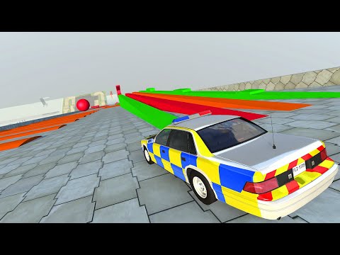 Descent With Bumps & Ramps (Crash Test) - Beamng drive Descending Down a Dangerous Hill