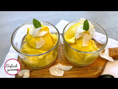 My new favorite ice cream 🍦🥭 with only 3 ingredients & without ice cream maker vegan Thermomix® TM6