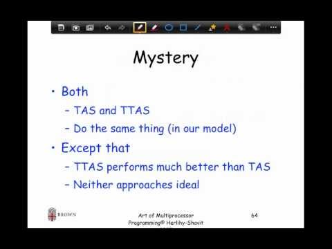 24. SFU CMPT 300: Locks: basic spin-lock, Test-and-Set lock, Test-and-Test-and-Set lock