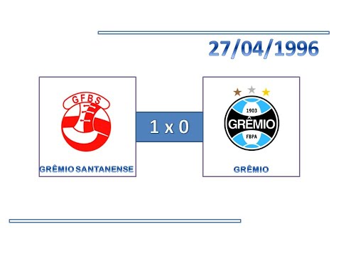 GOLS: Grêmio Santanense 1 x 0 Grêmio - 27/04/1996 - Campeonato Gaúcho