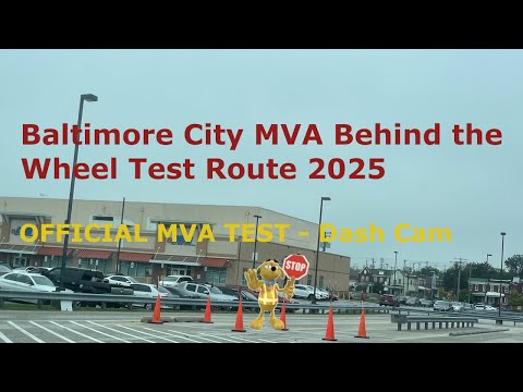 Baltimore Maryland MVA Official Behind the Wheel Driving Test Route 2025 | Pass Driving Test Tips