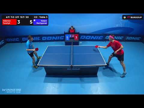 12:50 Valentyn Yunchyk - Vadym Nechyporuk 21.08.2023 TT Euro.Cup  Ukraine Star. TABLE 3