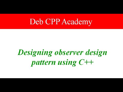 Design and implement Observer design pattern using c++