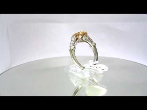 18K WHITE ROSE GOLD ASSCHER CUT AND PINK DIAMOND BEZEL ENGAGEMENT RING 1.74CTW - KNR INC - 325