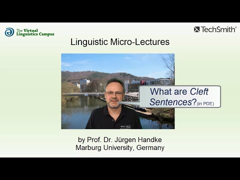 SYN_013 - Linguistic Micro-Lectures: Cleft Sentences