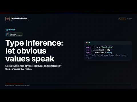 Type Inference Explained Fullstack Masterclass Typescript Course