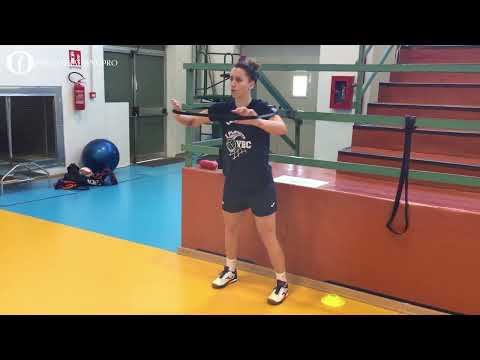powerband standing chest press