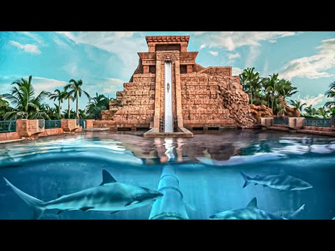 Waterslides at The Tower of Neptune in Aquaventure Waterpark DUBAI