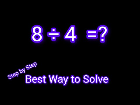8 Divided by 4 ||8 ÷ 4||How do you divide 8 by 4 step by step?||Long Division||8/4