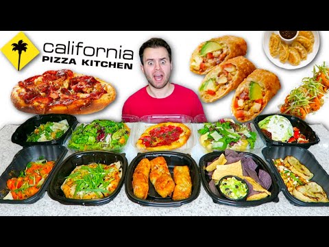 Experimentando o California Pizza Kitchen MENU COMPLETO DE APETIZADORES! Teste de degustação de $ 100!