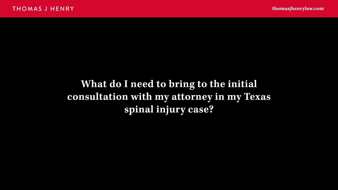What Should I Bring to the Initial Consultation for My Spinal Injury Case? 2 What Should I Bring to the Initial Consultation for My Spinal Injury Case?