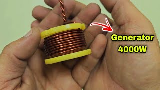I rewind big size copper wire on coil to make a smart electric generator at home 🏡