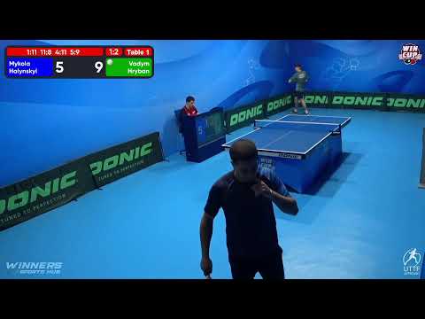 23:30 Mykola Halynskyi 1 - 3 Vadym Hryban West 5 WIN CUP 08.10.2022 | TABLE TENNIS WINCUP