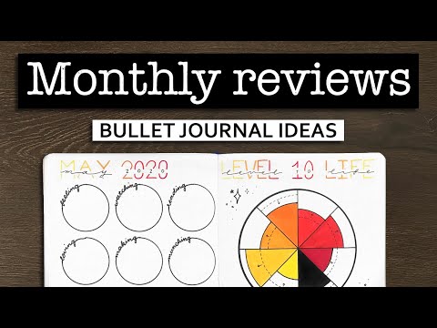 MONTHLY REVIEW LAYOUTS 💜 Monthly reflection layouts for your bullet journal | Bullet journal ideas