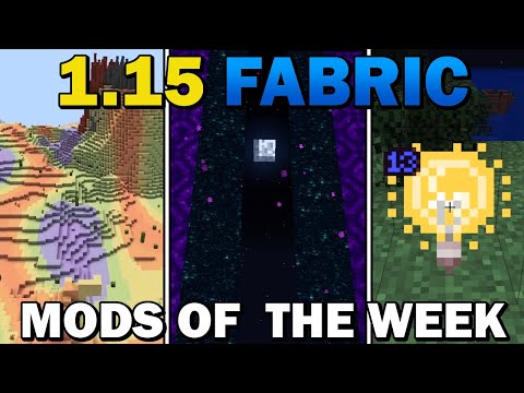 Boodlyneck - Minecraft 1.15 Fabric Mods Of The Week | Interesting Blocks, Extra Anvils, Surreal Biomes And More!