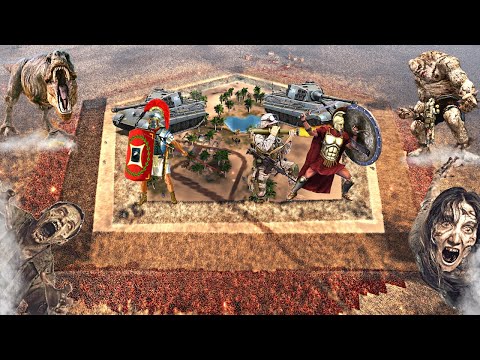 8,000,000 DARK ARMY ATTACKS THE CLEAN WATER SOURCE IN THE DESERT - Epic Battle Simulator 2 - UEBS 2