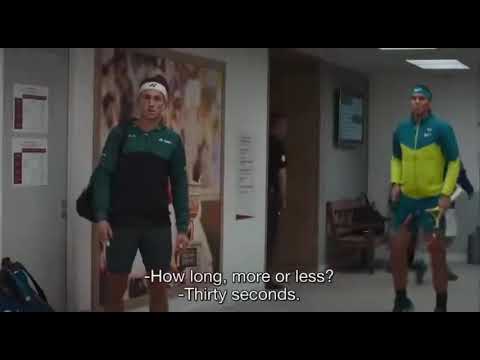 Rafael Nadal and Ruud Casper pre match warm up Roland Garros 2022