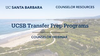 UCSB Transfer Prep Programs