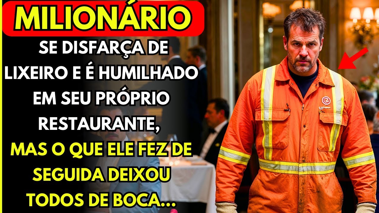 MILIONÁRIO SE DISFARÇA DE LIXEIRO E É HUMILHADO EM SEU PRÓPRIO RESTAURANTE, MAS O QUE ELE FEZ...