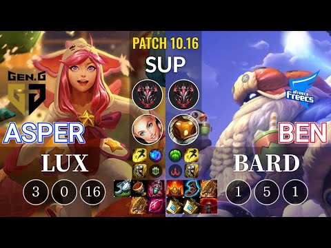 GEN Asper Lux vs AF Ben Bard Sup - KR Patch 10.16