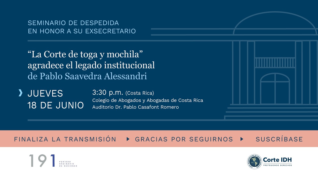 Seminario de despedida en honor a su exsecretario.