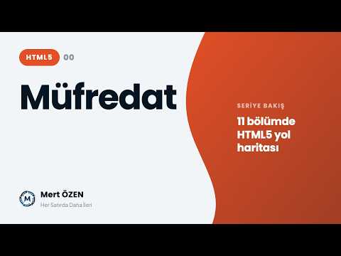 HTML5: Müfredat