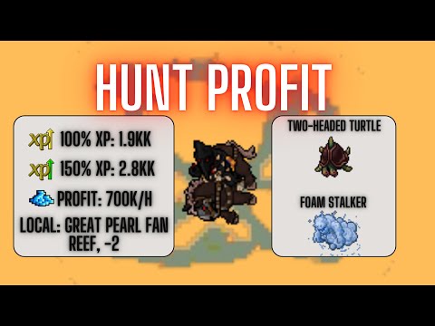 Hunt Two-Headed Turtle e Foam Stalker RP480+ PROFIT  700K/H e RAW XP 1.9KK/H Great Pearl Fan Reef -2